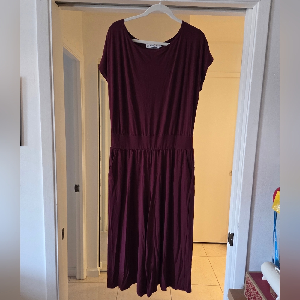 Fighting Eel Deep Burgundy Jumpsuit